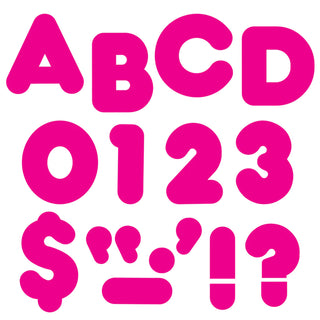 Trend Enterprises Deep Pink 4-Inch Casual Uppercase Ready Letters