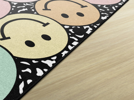 Good Vibes Large Happy Faces Rug - SchoolGirl Carpets