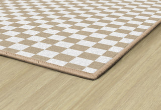 Brown & White Checkerboard Rug By Schoolgirl Style