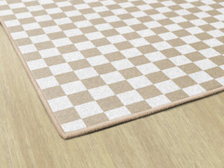 Brown & White Checkerboard Rug By Schoolgirl Style