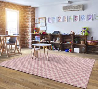 Blush Checkerboard Rug By Schoolgirl Style