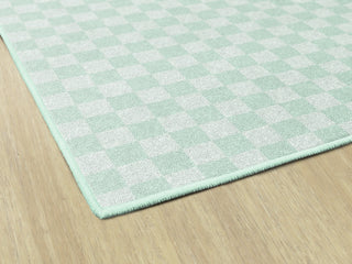 Mint Checkerboard Rug By Schoolgirl Style