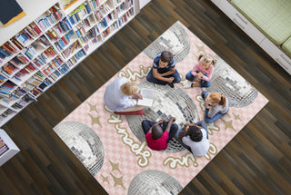 Sparkle, Shimmer, And Shine Disco Ball Checkerboard Rug By Schoolgirl Style