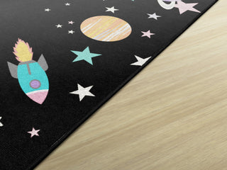 Outer Space Border Black Multi Rug
