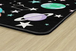 Outer Space Border Black Multi Rug