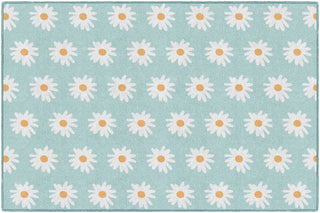 Good Vibes Turquoise Daisies Rug