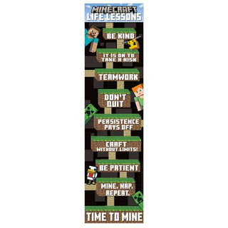 Minecraft Life Lessons Banner - Vertical