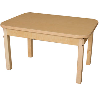 24x36 Rectangle HPL Table with Hardwood Legs 14 inch
