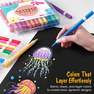 Magic Stix Double-eneded Washable acrylic Markers 24 Pack
