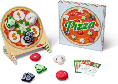 Wooden Pizza Topping Throwing Games, Double-Sided