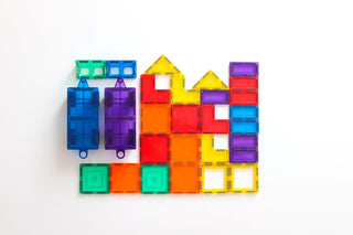 Learn and Grow Magnetic Tiles - Car Pack (28 Piece)