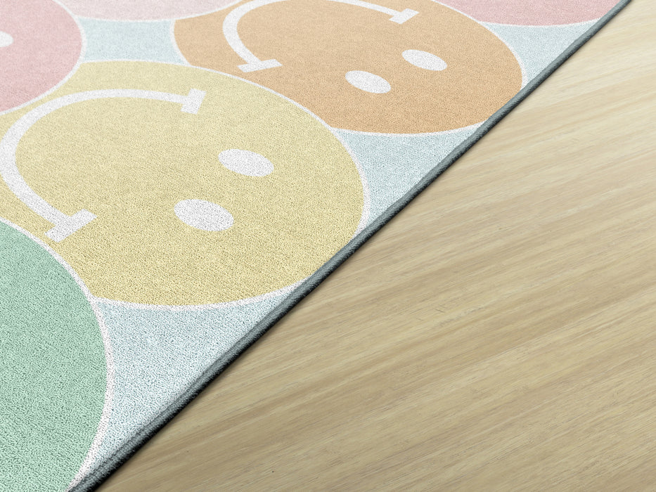 Pastel Rainbow Smileys Rug | By Schoolgirl Style — CM School Supply