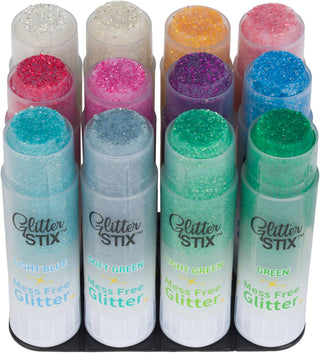 Glitter Stix Mess Free Glitter, Set of 12 Colors