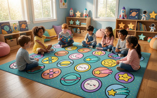 Blue Cosmic Seating Rug