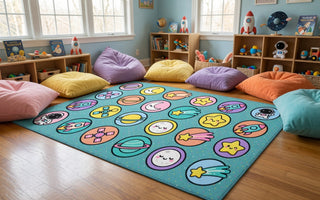 Blue Cosmic Seating Rug