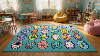 Blue Cosmic Seating Rug
