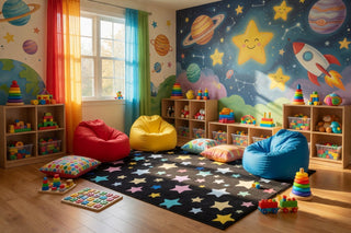 Shining Star Black Multi Rug