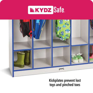 Rainbow Accents 4 Section Coat Locker - Blue