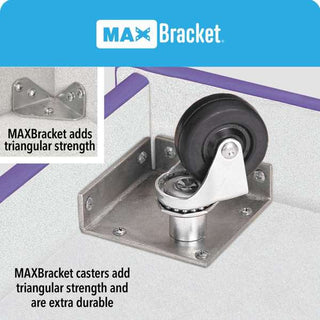 Rainbow Accents Toddler Single Mobile Storage Unit - Black