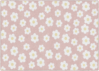 Retro Daisies On Pink Rug By Schoolgirl Style