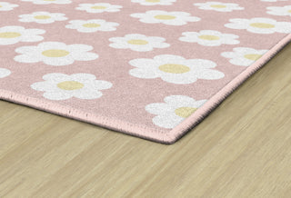 Retro Daisies On Pink Rug By Schoolgirl Style