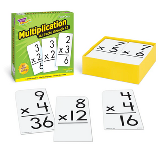 Multiplication 0-12 Flash Cards