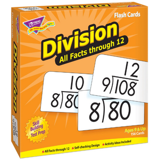 Division 0-12 Flash Cards