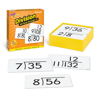 Division 0-12 Flash Cards