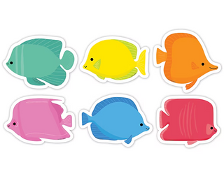 SEA FRIENDS SCHOOL FISH 3" CUTOUTS