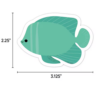 SEA FRIENDS SCHOOL FISH 3" CUTOUTS