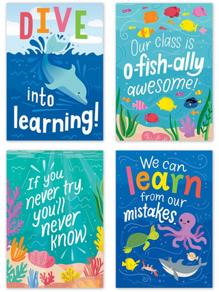 SEA FRIENDS INSPIRE U POSTER 4PK