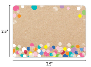 COLORFUL KRAFT BUBBLES KRAFTY POP LABELS