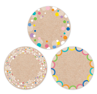 COLORFUL KRAFT CARDS KRAFTY POP 6 INCH DESIGNER CUT-OUTS