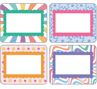 Retro Remix Name Tags