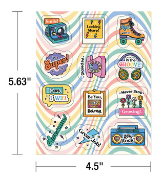 Retro Remix Motivational Stickers