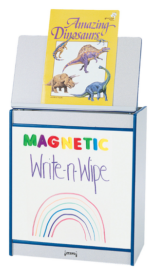 Rainbow Accents Big Book Easel - Magnetic Write-n-Wipe - Blue