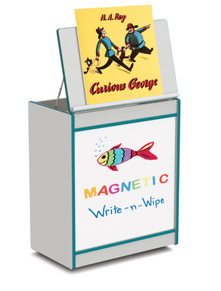 Rainbow Accents Big Book Easel - Magnetic Write-n-Wipe - Teal