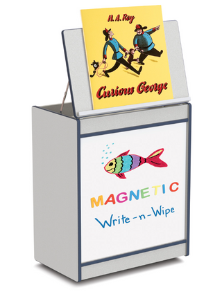 Rainbow Accents Big Book Easel - Magnetic Write-n-Wipe - Navy