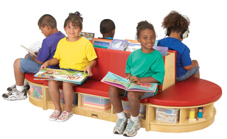 Jonti-Craft Read-a-Round 3 Piece Set - Red