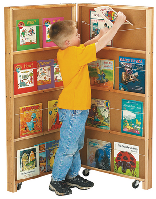 Jonti-Craft Mobile Library Bookcase - 2 Sections