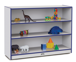 Rainbow Accents Super-Sized Adjustable Mobile Straight-Shelf - Blue