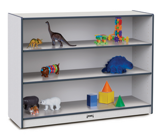 Rainbow Accents Super-Sized Adjustable Mobile Straight-Shelf  - Navy