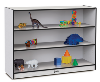Rainbow Accents Super-Sized Adjustable Mobile Straight-Shelf  - Black