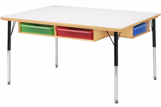 Jonti-Craft Table with Storage 15-24 inch with Colored Paper-Trays