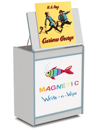 Rainbow Accents Big Book Easel - Magnetic Write-n-Wipe - Coastal Blue