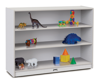 Rainbow Accents Super-Sized Adjustable Mobile Straight-Shelf  - Gray
