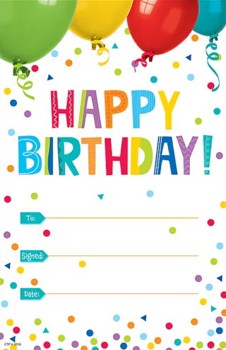 HAPPY BIRTHDAY! AWARDS