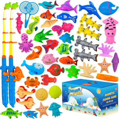 Magnetic Fishing Game Set, 46 Pieces