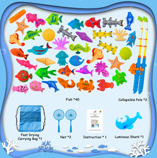 Magnetic Fishing Game Set, 46 Pieces
