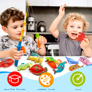 Magnetic Fishing Game Set, 46 Pieces